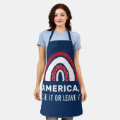 7月のアメリカの愛国的なスタイリッシュ虹の第4位 エプロン (着用した状態)