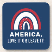 7月のアメリカの愛国的なスタイリッシュ虹の第4位 コースター (正面)