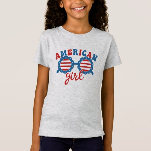 7月のアメリカンガール4thサングラスサマー tシャツ (正面)