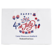 7月のアメリカ合衆国ハッピー四日 |エテ実在ストサンキュー ラージペーパーバッグ (正面)