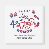 7月のアメリカ合衆国ハッピー四日 |エテ実在スマーケティング マグネット (正面)