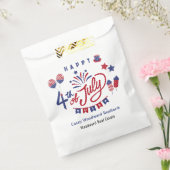 7月のアメリカ合衆国ハッピー四日 |夏ポップ・アートののカスタマイズ単位 フェイバーバッグ (封をした状態)