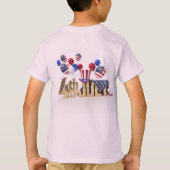 7月のアメリカ合衆国ハッピー四日 Tシャツ (裏面)