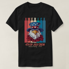 7月のアメリカ四日クルー愛国パーソナライズされた Tシャツ