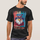 7月のアメリカ四日クルー愛国パーソナライズされた Tシャツ (正面)