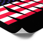 7月のアメリカ国旗の第4種目のアメリカ人 ポスター (角)