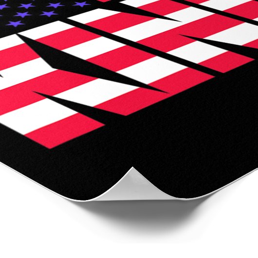 7月のアメリカ国旗の第4種目のアメリカ人 ポスター (角)