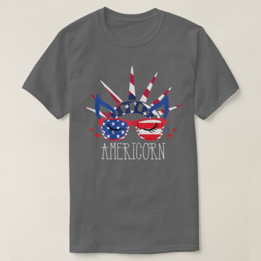 7月のアメリカ国旗パトリオ Tシャツ (デザイン正面)