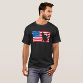7月のアメリカ国旗Cat 4thアメリカ合衆国退役軍人Kids Me Tシャツ (正面フル)