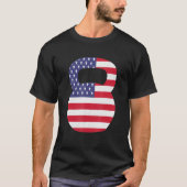 7月のアメリカ国旗Usa 4thケトルベルジムWorko Tシャツ (正面)