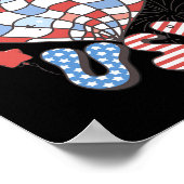 7月のアメリカ独立国のアメリカ4日のパーティー ポスター (角)