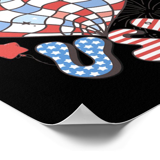 7月のアメリカ独立国のアメリカ4日のパーティー ポスター (角)