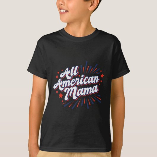 7月のアメリカ独立記念日の全米ママ Tシャツ (正面)