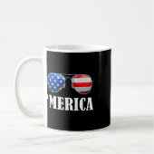 7月のアメリカ独立記念日アメリカ愛国者 コーヒーマグカップ (左)