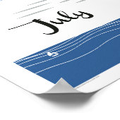 7月のアールデコビーチシーン(旗と花火) ポスター (角)