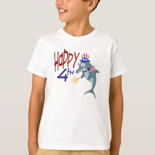 7月のイルカの幸せな第4 Tシャツ