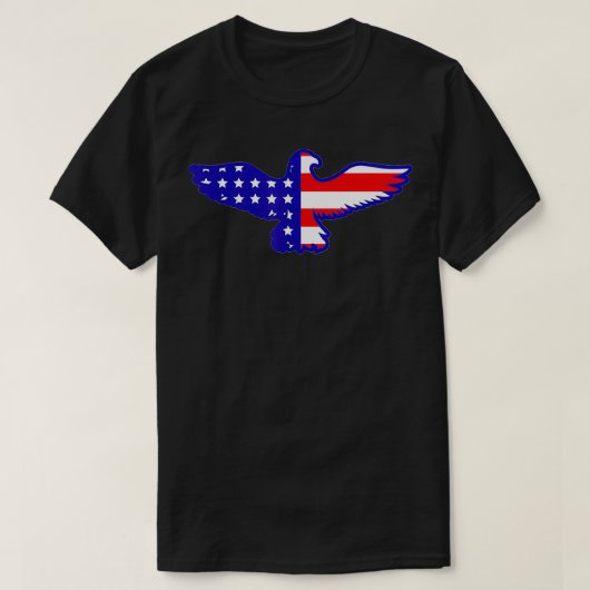 7月のイーグル愛国心4thアメリカ合衆国国旗の贈り物 tシャツ (デザイン正面)