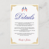 7月のエンクロージャカー結婚ドの米国国旗4日 エンクロージャーカード (正面)