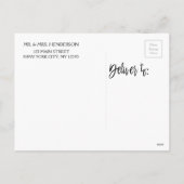 7月のオーストラリア金箔パイナップルクリスマス シーズンポストカード (裏面)