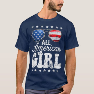 7月のオールアメリカンガール4thかわいい女の子の子たち tシャツ