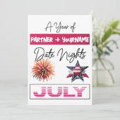 7月のカスタマイズ可能な両面ノートカード サンキューカード (スタンド正面)