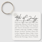 7月のカスタム第4回キーチェーン，アメリカ愛国的ギフト キーホルダー (正面)