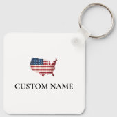 7月のカスタム第4回キーチェーン，アメリカ愛国的ギフト キーホルダー (裏面)