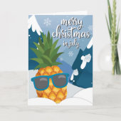 7月のカッコいいGreeting CardでのPineappleクリスマス サンキューカード (正面)
