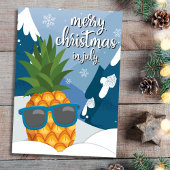 7月のカッコいいGreeting CardでのPineappleクリスマス サンキューカード