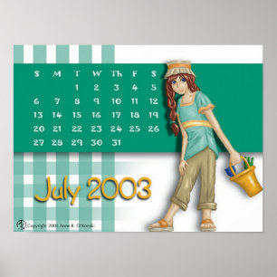 7月のカレンダー2003年 ポスター