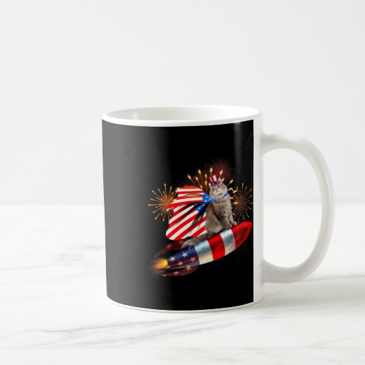 7月のキティ猫4thロケットと花火Usa Pa コーヒーマグカップ (右)