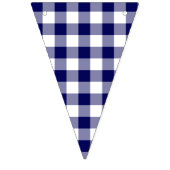 7月のクラシックな赤白青のギンガムパターンの第4 バンティングフラッグ (第3の旗)