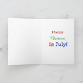 7月のクリスマスおめでとう カード (内部)