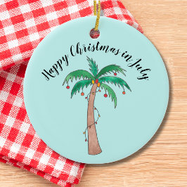 7月のクリスマスおめでとう セラミックオーナメント