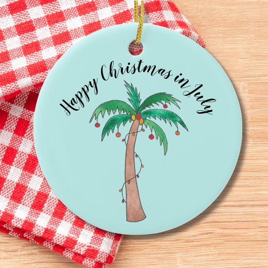 7月のクリスマスおめでとう セラミックオーナメント