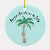7月のクリスマスおめでとう セラミックオーナメント (裏面)