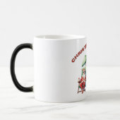 7月のクリスマスおもしろいビーチサンタ休暇 モーフィングマグカップ (左)