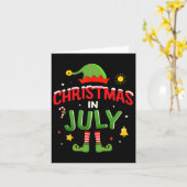 7月のクリスマスおもしろい小妖精や小人の夏クリスマス1 カード (黄色い花)