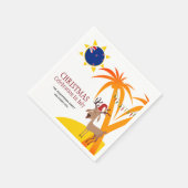 7月のクリスマスお祝いニュージーランド紙 スタンダードカクテルナプキン (角)