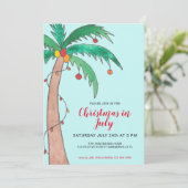 7月のクリスマスお祝いパームツリーパーティーInv 招待状 (スタンド正面)