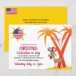 7月のクリスマスお祝いUSA BBQパーティー 招待状