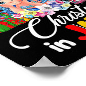 7月のクリスマスかわいいアニメ人魚サンタハットサム ポスター (角)