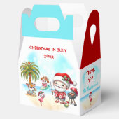 7月のクリスマスかわいいサンタトロピカルサマーゲーブル フェイバーボックス (オープン)