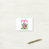 7月のクリスマスかわいい夏のフラミンゴ ポストイット (デスク上)