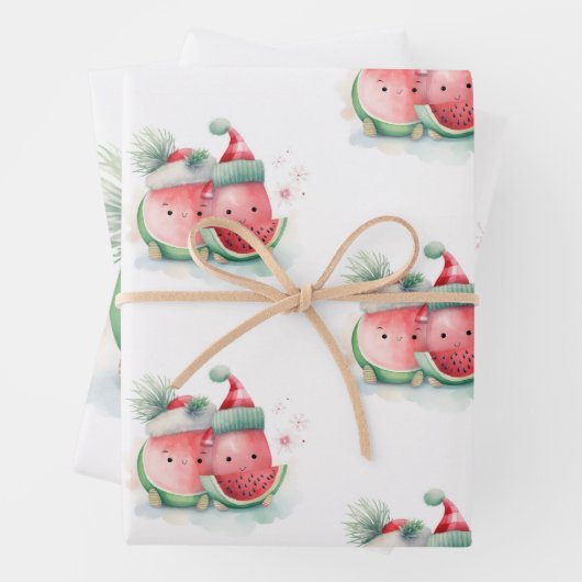 7月のクリスマスかわいい ラッピングペーパーシート (インサイチュ)