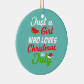 7月のクリスマスが大好きな女の子 セラミックオーナメント (右)