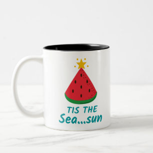 7月のクリスマスだってサンタがくる ツートーンマグカップ