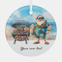 7月のクリスマスとサンタのビーチ休日