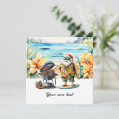 7月のクリスマスとサンタのビーチ シーズンカード (スタンド正面)