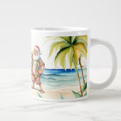 7月のクリスマスとサンタのビーチ ジャンボコーヒーマグカップ (右)